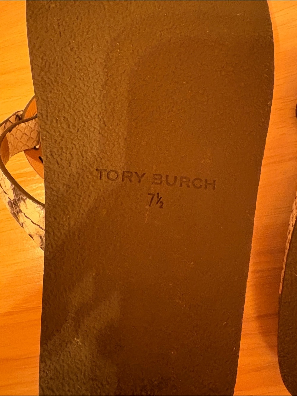Tory Burch Miller Cloud Sandal. Leather python. Size 7.5 - Picture 7 of 7